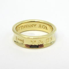 TIFFANY & Co. 1837 Anillo de oro de 18 quilates de 6 mm y 11,5 mm para hombre