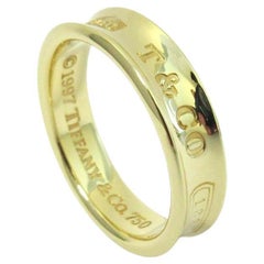 TIFFANY & Co. 1837 18K Gold 6mm Band Ring 11.5 Men's