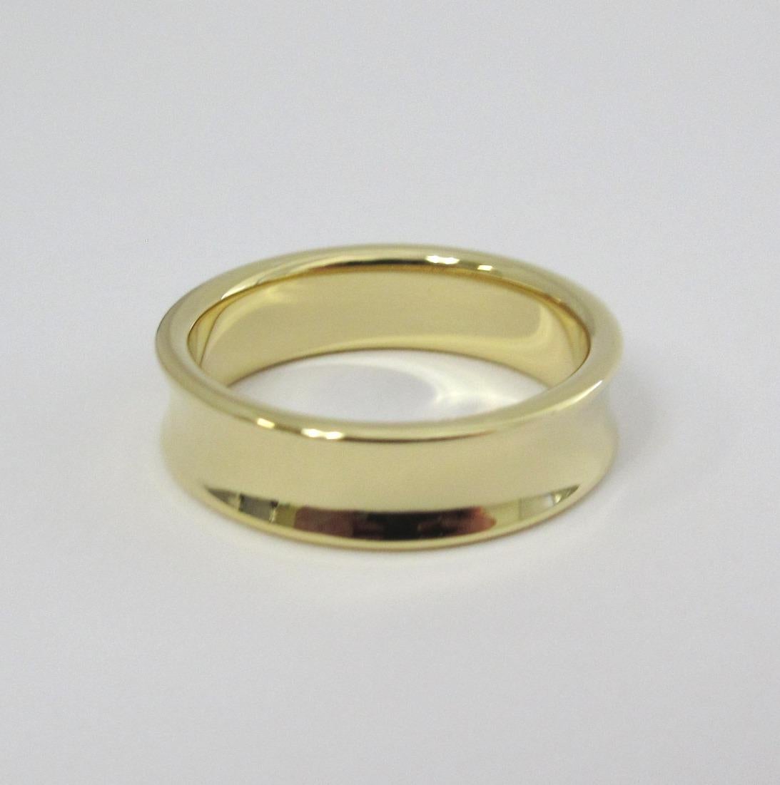 TIFFANY & Co. 1837 18K Gold 6mm Band Ring 9 For Sale 1