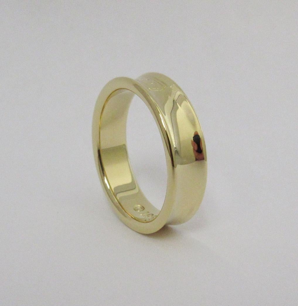 TIFFANY & Co. 1837 18K Gold 6mm Band Ring 9 For Sale 3