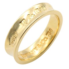 TIFFANY & Co. 1837 18K Gold 6mm Band Ring 9.5