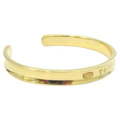 TIFFANY & Co. 1837 18K Gold Cuff Bangle Bracelet