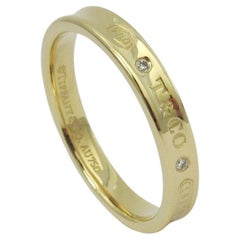 TIFFANY & Co. 1837 Anello in oro 18K con diamante 4mm 12,5 Uomo