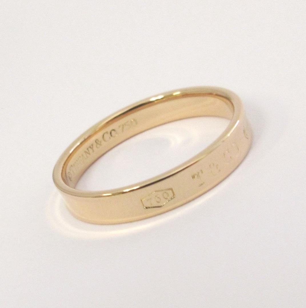 TIFFANY & Co. 1837 Bague en or rose 18K 3.7mm 9 Unisexe en vente