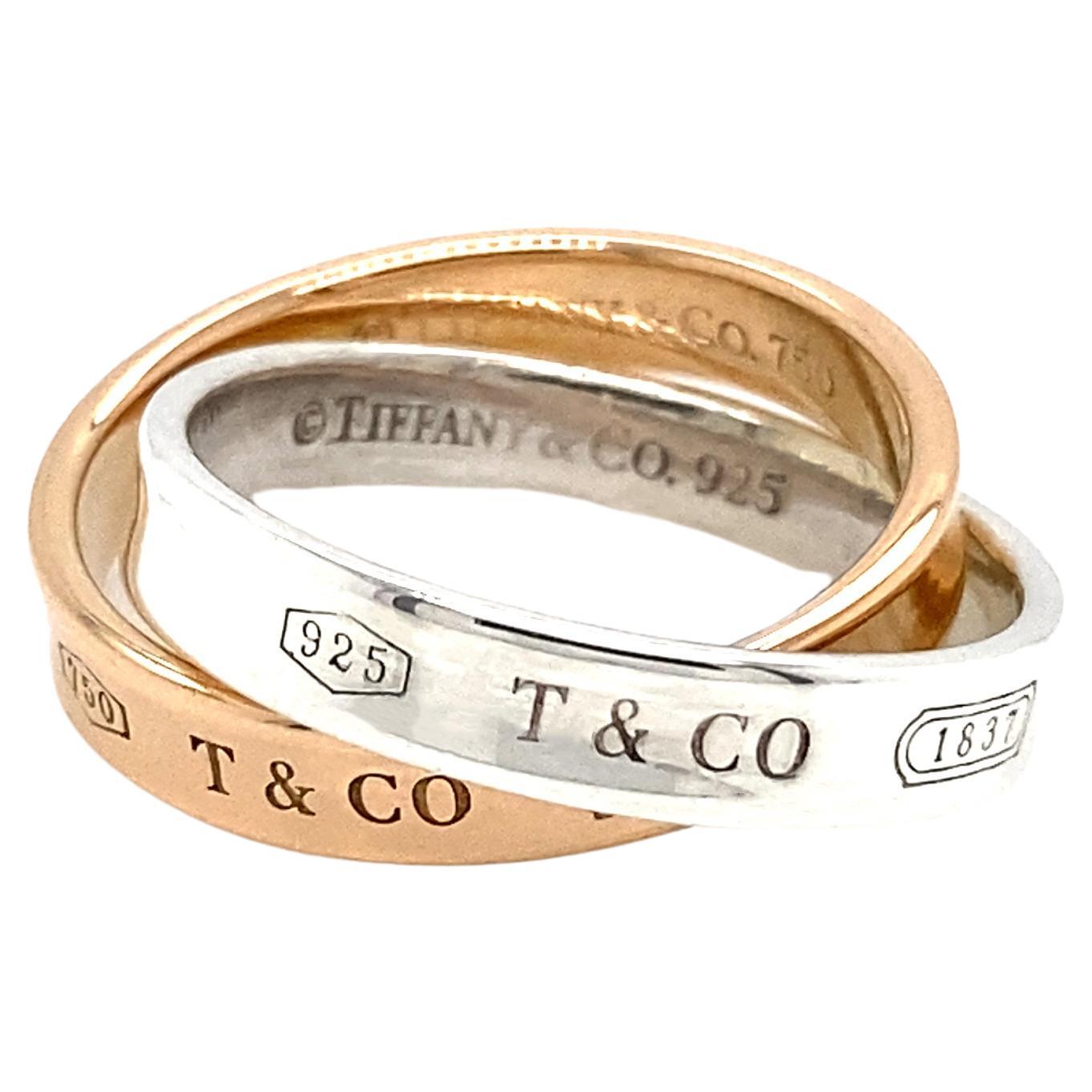 Tiffany And Co 925 750 Ring - 7 For Sale on 1stDibs Tiffany And Co 925 750 Ring - 7 For Sale on 1stDibs