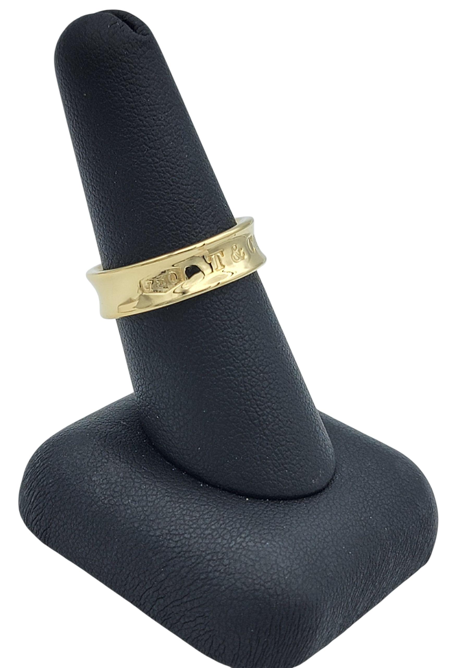 Anillo de banda Tiffany & Co. 1837 de 6 mm en oro amarillo pulido de 18 quilates en venta 5
