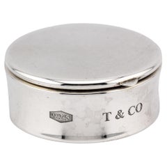 Tiffany & Co. 1837 925 Sterling Silver Round Pill Box Case