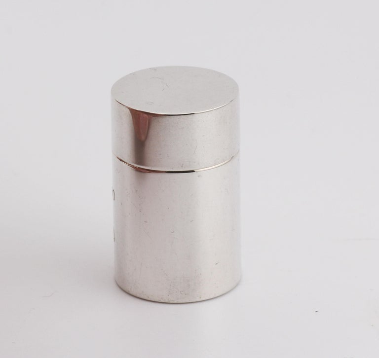 Tiffany and Co. 1837 925 Sterling Silver Screw Top Pill Box Case