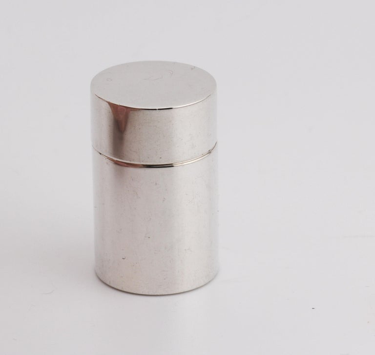 Tiffany and Co. 1837 925 Sterling Silver Screw Top Pill Box Case