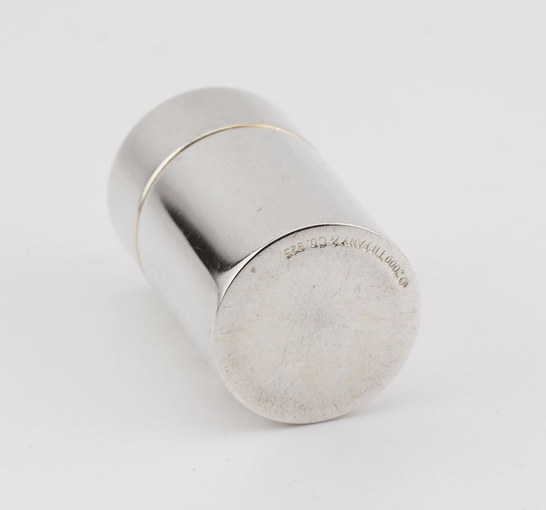 Tiffany and Co. 1837 925 Sterling Silver Screw Top Pill Box Case