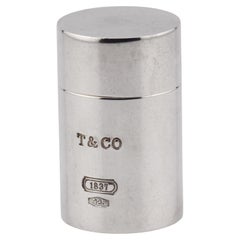 Tiffany & Co. 1837 925 Sterling Silver Screw Top Pill Box Case