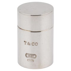 Tiffany & Co. 1837 925 Sterling Silver Screw Top Pill Box Case
