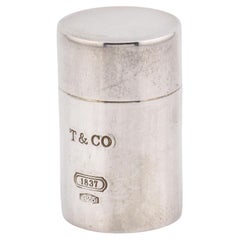 Tiffany & Co. 1837 925 Sterling Silver Screw Top Pill Box Case
