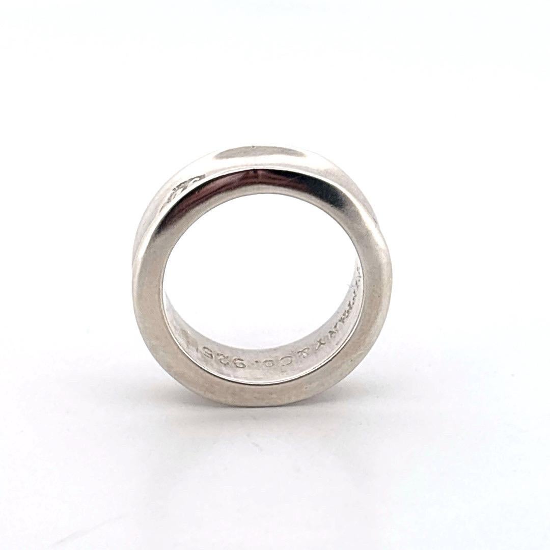 Moderne Tiffany & Co. 1837 Bague à large bague en argent 925 en vente
