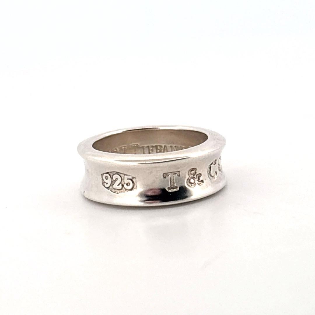 Tiffany & Co. 1837 Bague à large bague en argent 925 Unisexe en vente