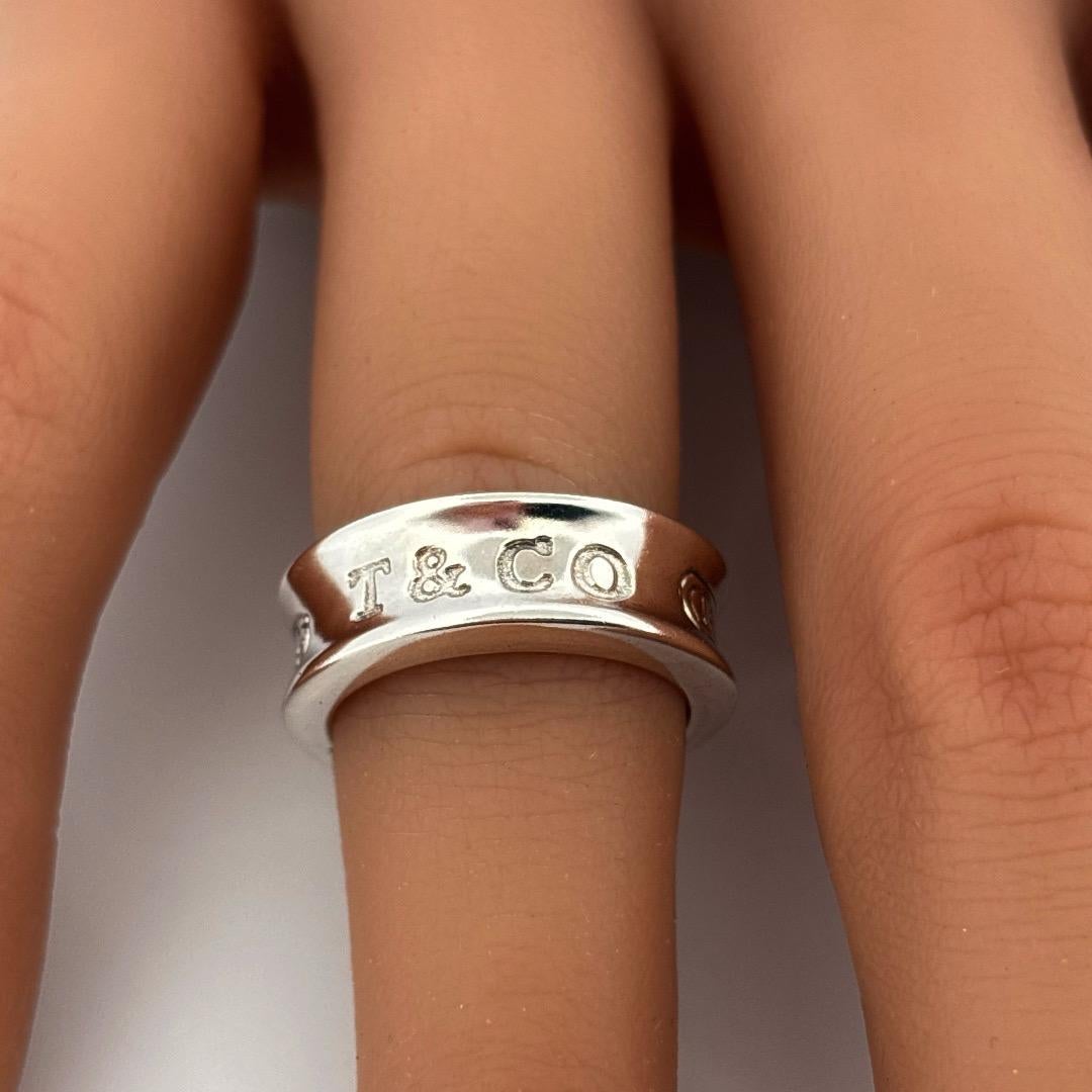Tiffany & Co. 1837 Bague à large bague en argent 925 en vente 2