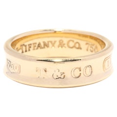Tiffany & Co 1837 Band Ring, 18K Yellow Gold, Ring Size 8, Classic Tiffany Band