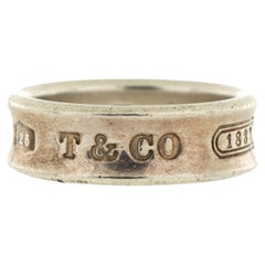 Anneau en argent sterling moyen Tiffany & Co. 1837