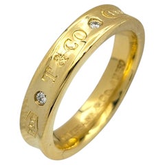 Tiffany & Co. 1837 Band Ring with Diamonds in 18 Karat Yellow Gold