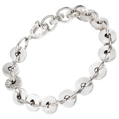 Tiffany & Co. 1837 Bracelet Round Link Sterling Silver Estate Fine Jewelry
