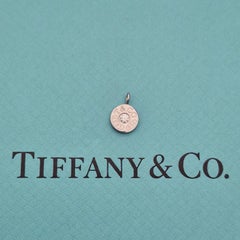 Tiffany & Co. 1837 Circle Mini Pendant 18k White Gold with 0.07 ct Diamond