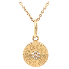 Tiffany & Co. 1837 Circle Pendant and Chain in 18k Yellow Gold