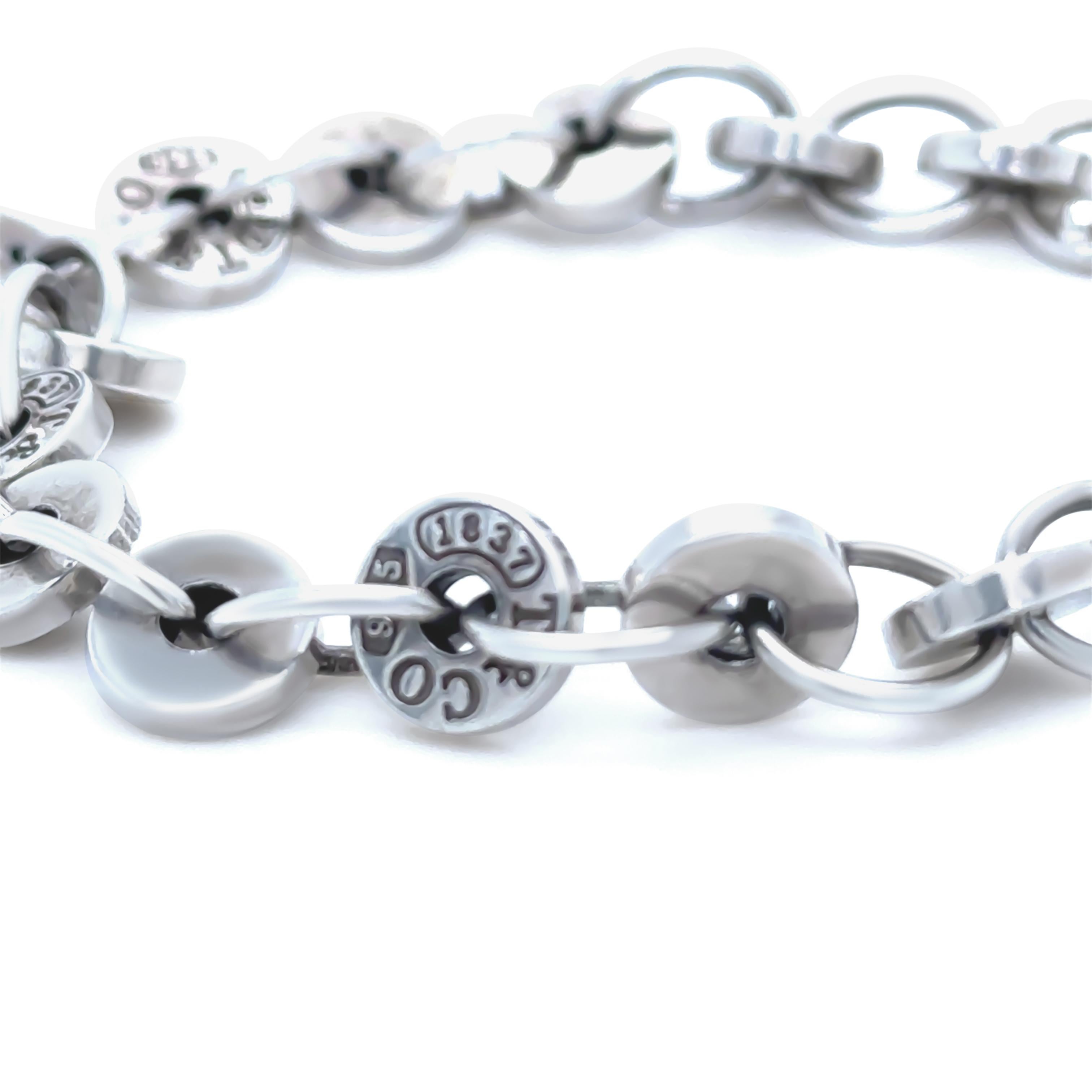 Women's Tiffany & Co. 1837 Circle Sterling Silver Bracelet 25g For Sale