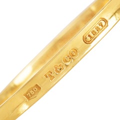 Tiffany & Co. 1837 Collection 18K Yellow Gold Classic Bangle Bracelet