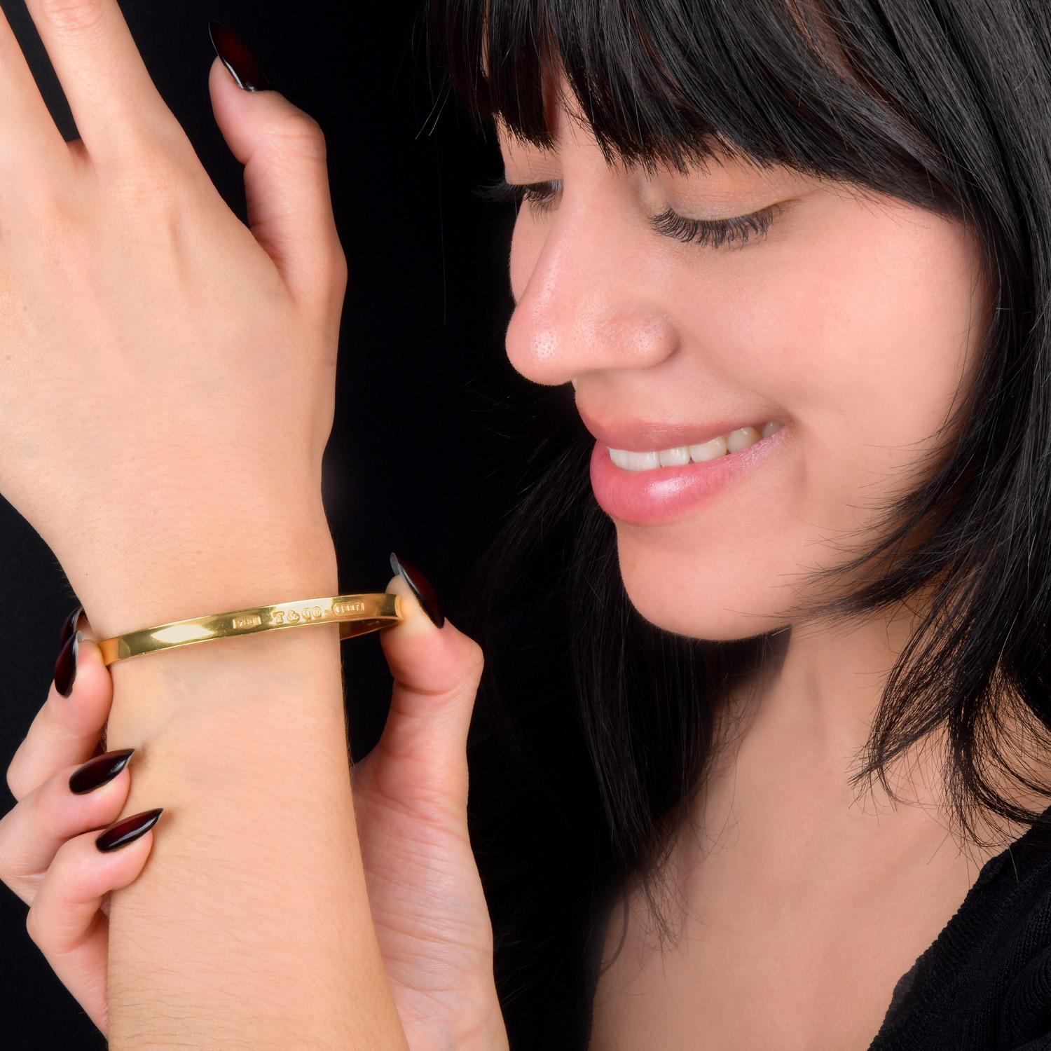 Tiffany & Co. 1837 Collection S S en or jaune 18 carats Bracelet classique Excellent état - En vente à Miami, FL