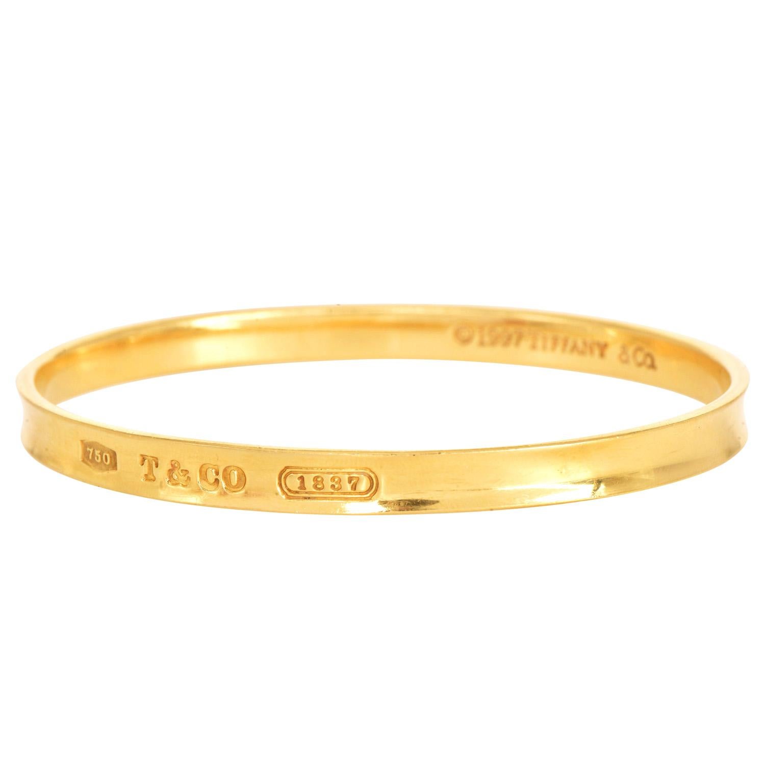 Tiffany & Co. 1837 Collection S S en or jaune 18 carats Bracelet classique Pour femmes en vente