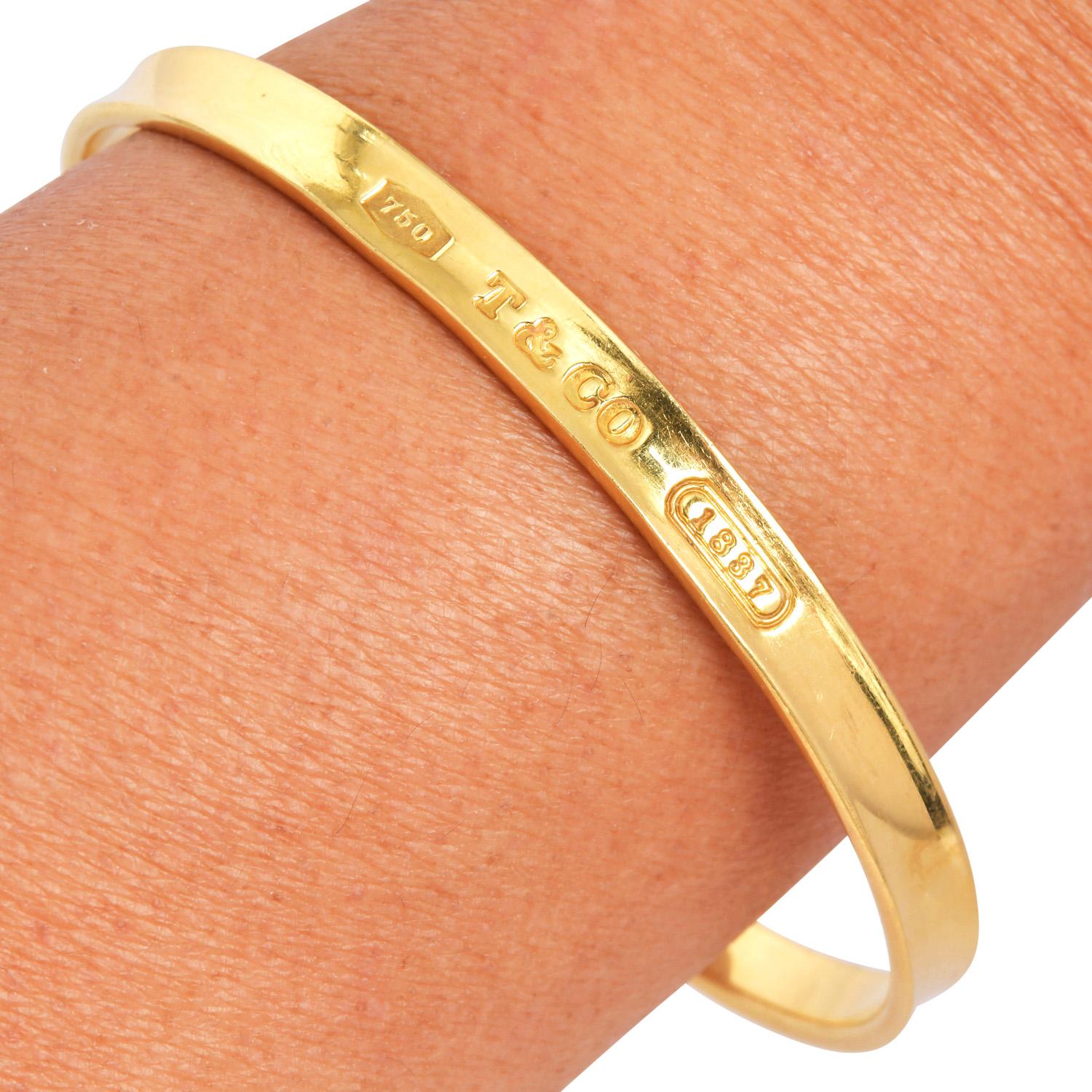 Tiffany & Co. 1837 Collection S S en or jaune 18 carats Bracelet classique en vente 3