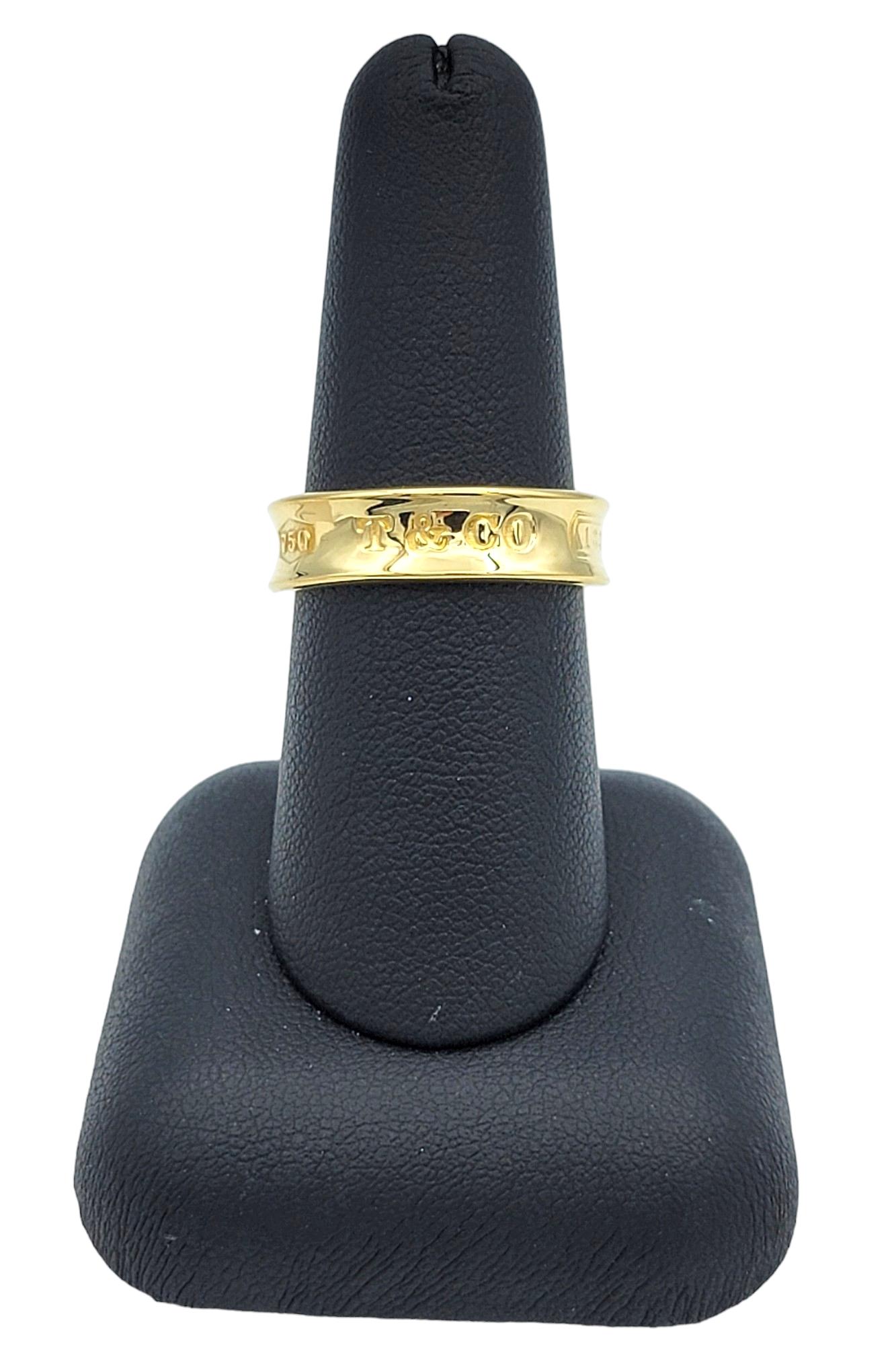 Tiffany & Co. 1837 Collection Band Ring in Polished 18 Karat Yellow Gold 4