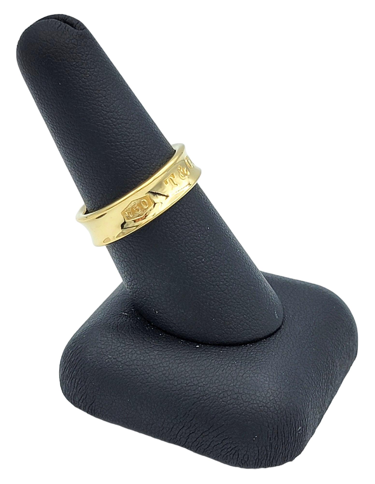 Tiffany & Co. 1837 Collection Band Ring in Polished 18 Karat Yellow Gold 5
