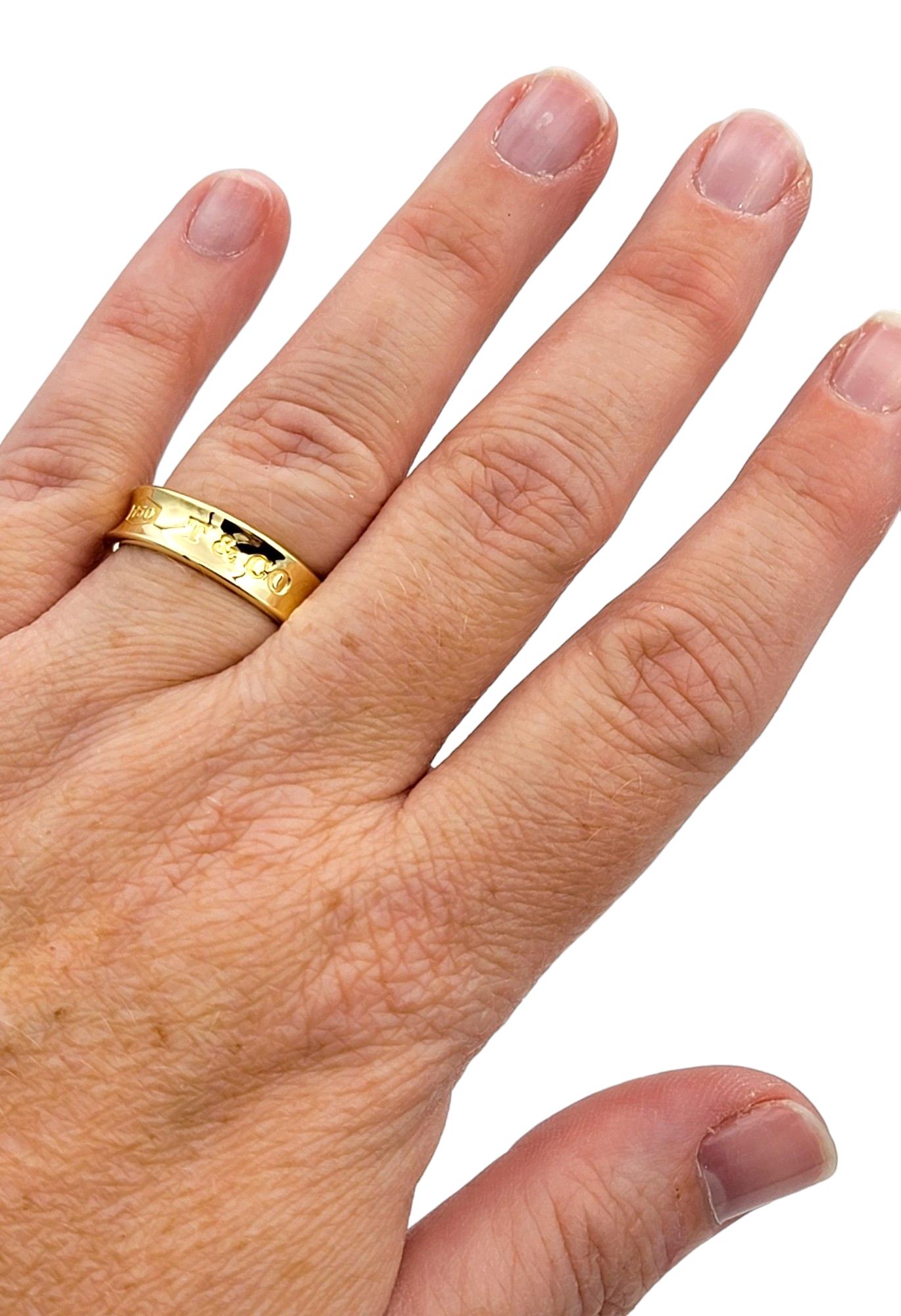 Tiffany & Co. 1837 Collection Band Ring in Polished 18 Karat Yellow Gold 2