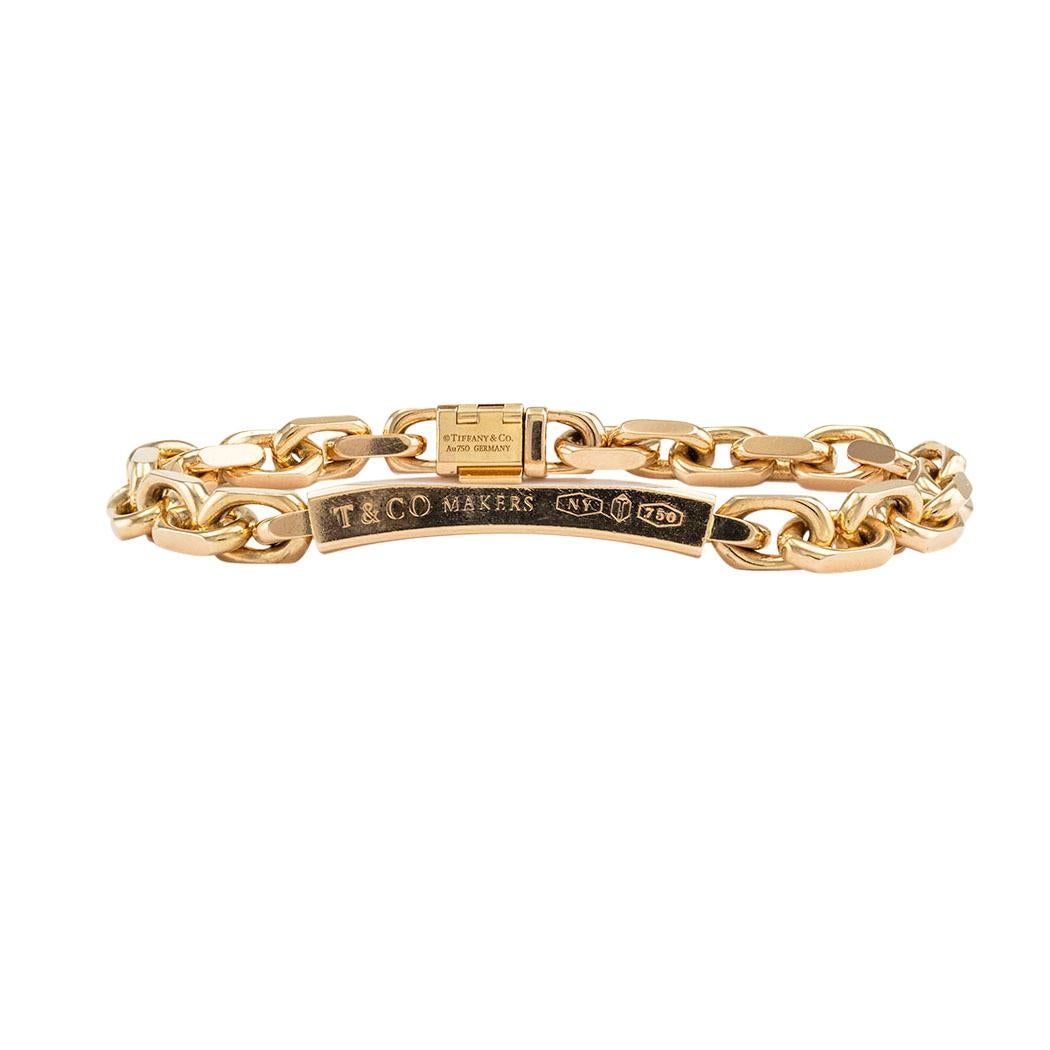 tiffany id bracelet gold