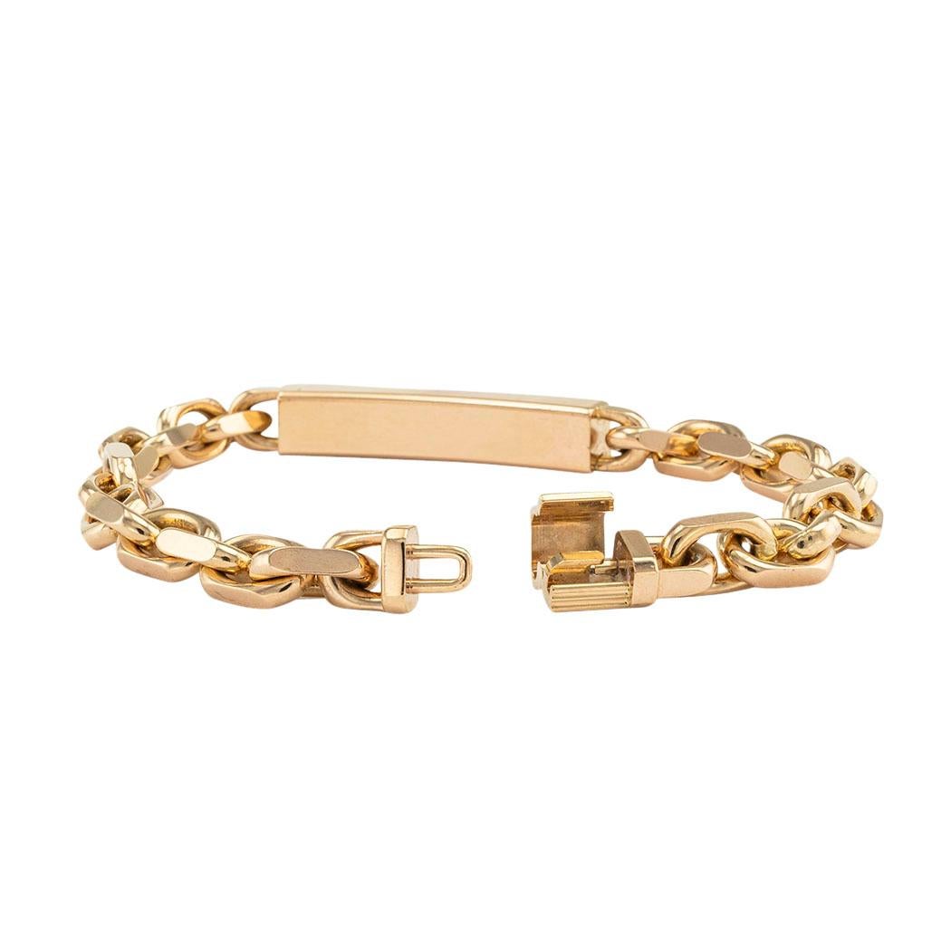 Contemporary Tiffany & Co 1837 Collection Gentlemans ID Bracelet Rose Gold 9