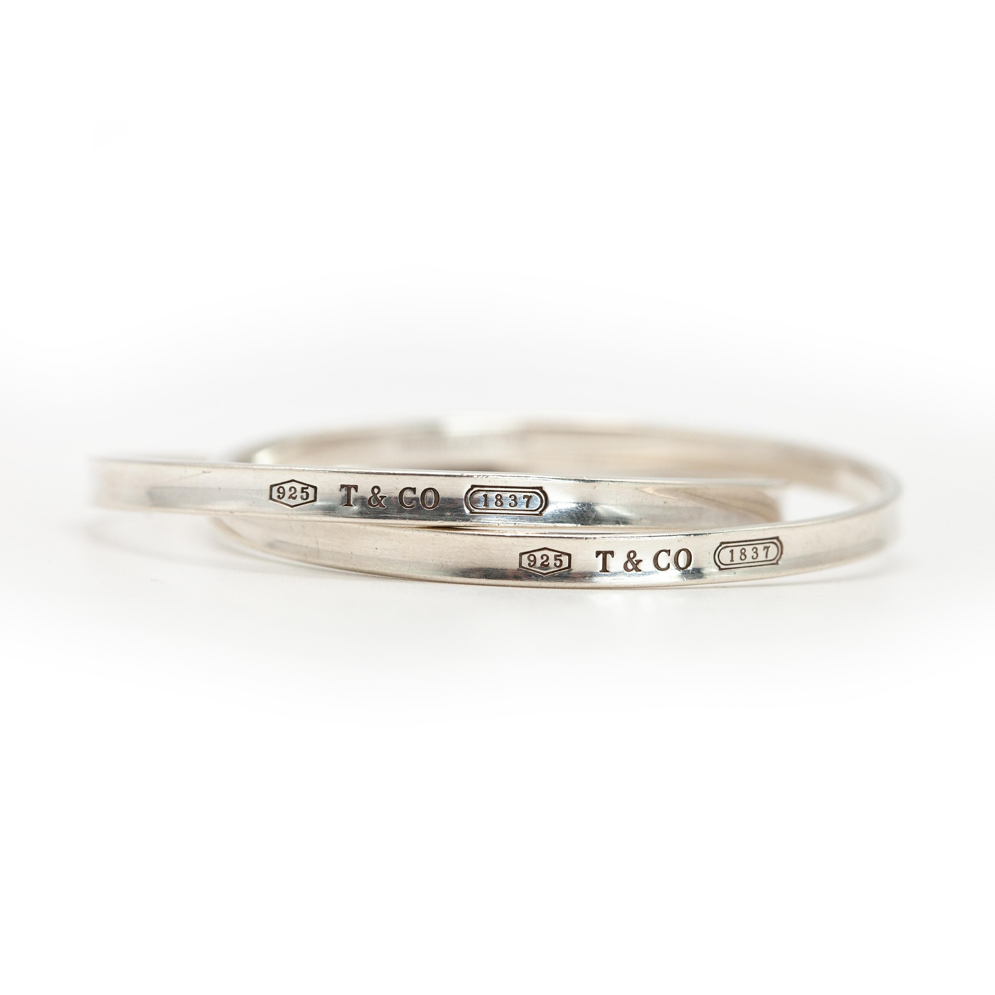 Tiffany & Co. Collezione 1837 Bangle a cerchi intrecciati in argento Sterling Silver in vendita 1