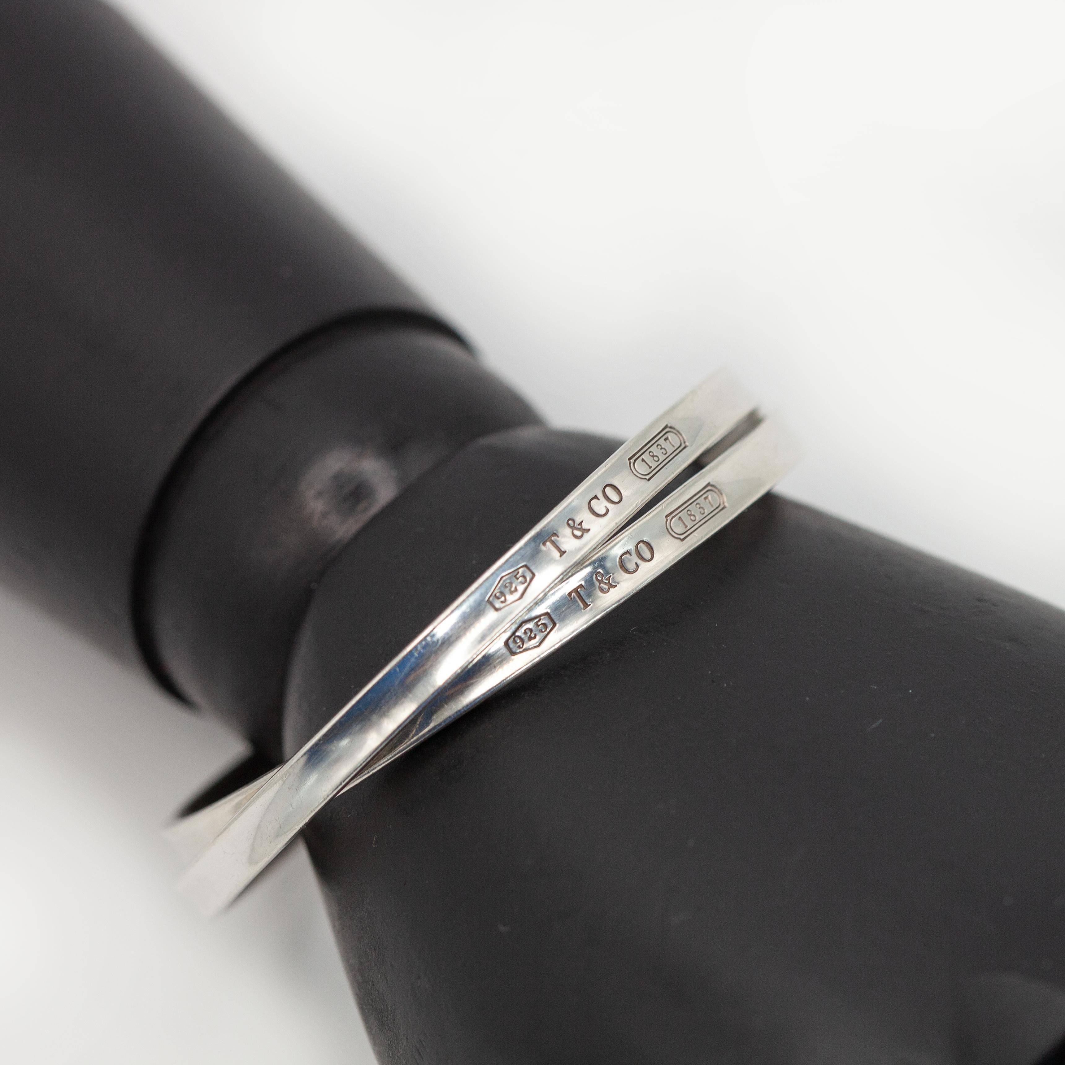Tiffany & Co. Collezione 1837 Bangle a cerchi intrecciati in argento Sterling Silver in vendita 2