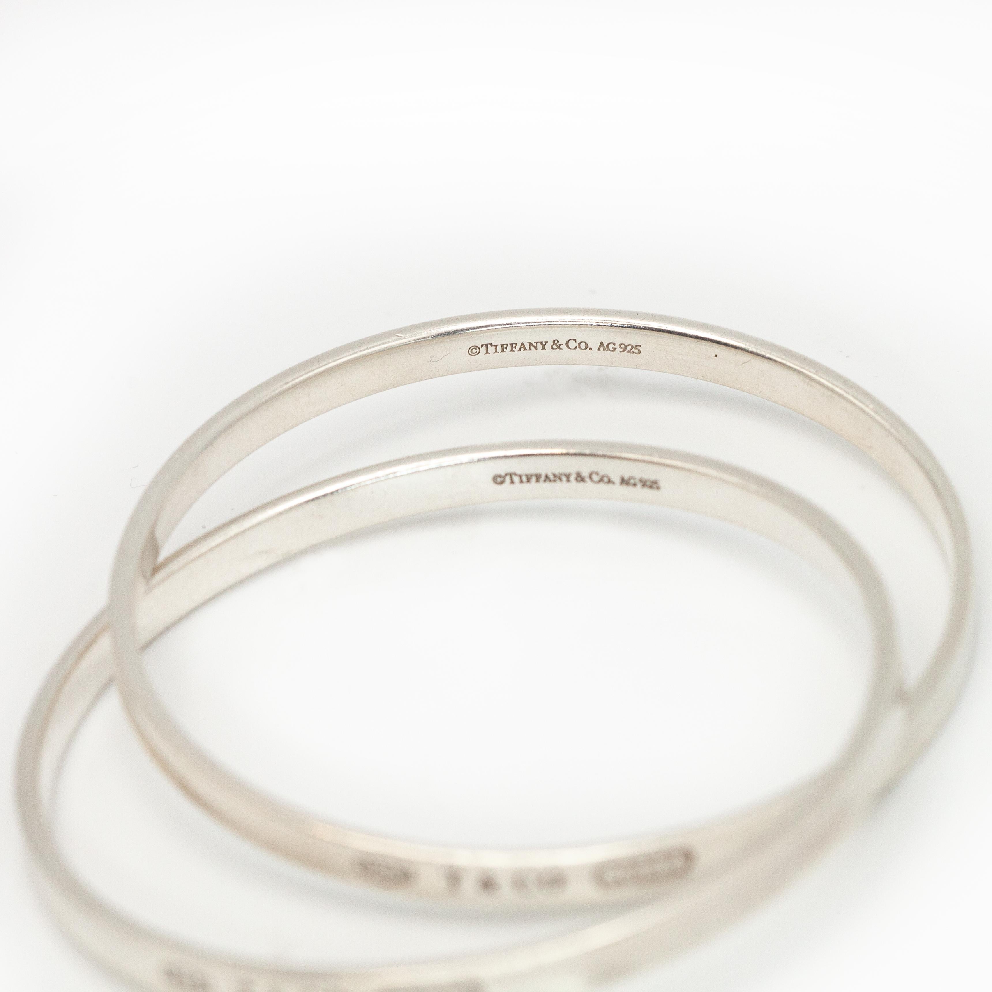Tiffany & Co. Collezione 1837 Bangle a cerchi intrecciati in argento Sterling Silver in vendita 3