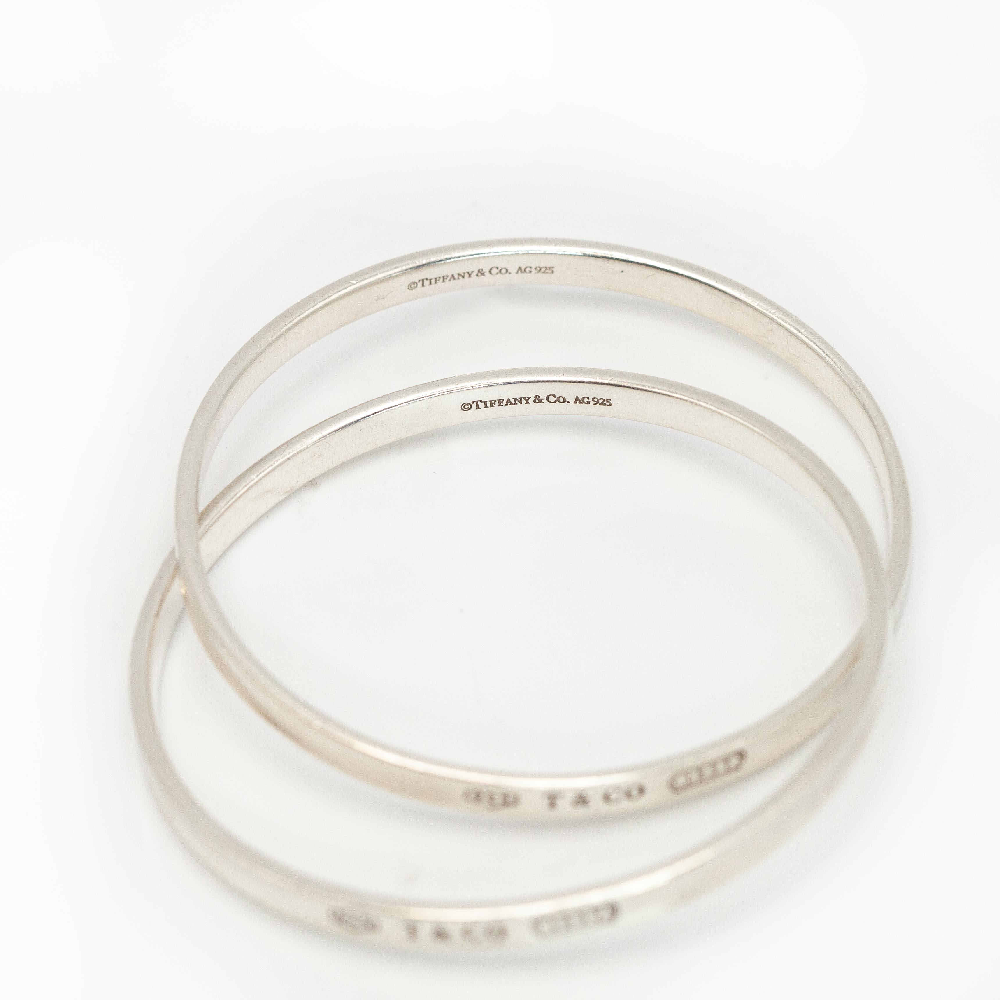 Tiffany & Co. Collezione 1837 Bangle a cerchi intrecciati in argento Sterling Silver in vendita 4