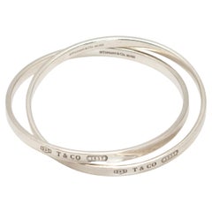 Tiffany & Co., collection 1837, bracelet jonc circulaire imbriqué en argent sterling