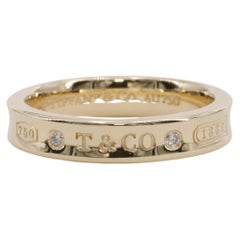 Tiffany & Co. 1837 Diamond Band Ring in 18 Karat Yellow Gold 