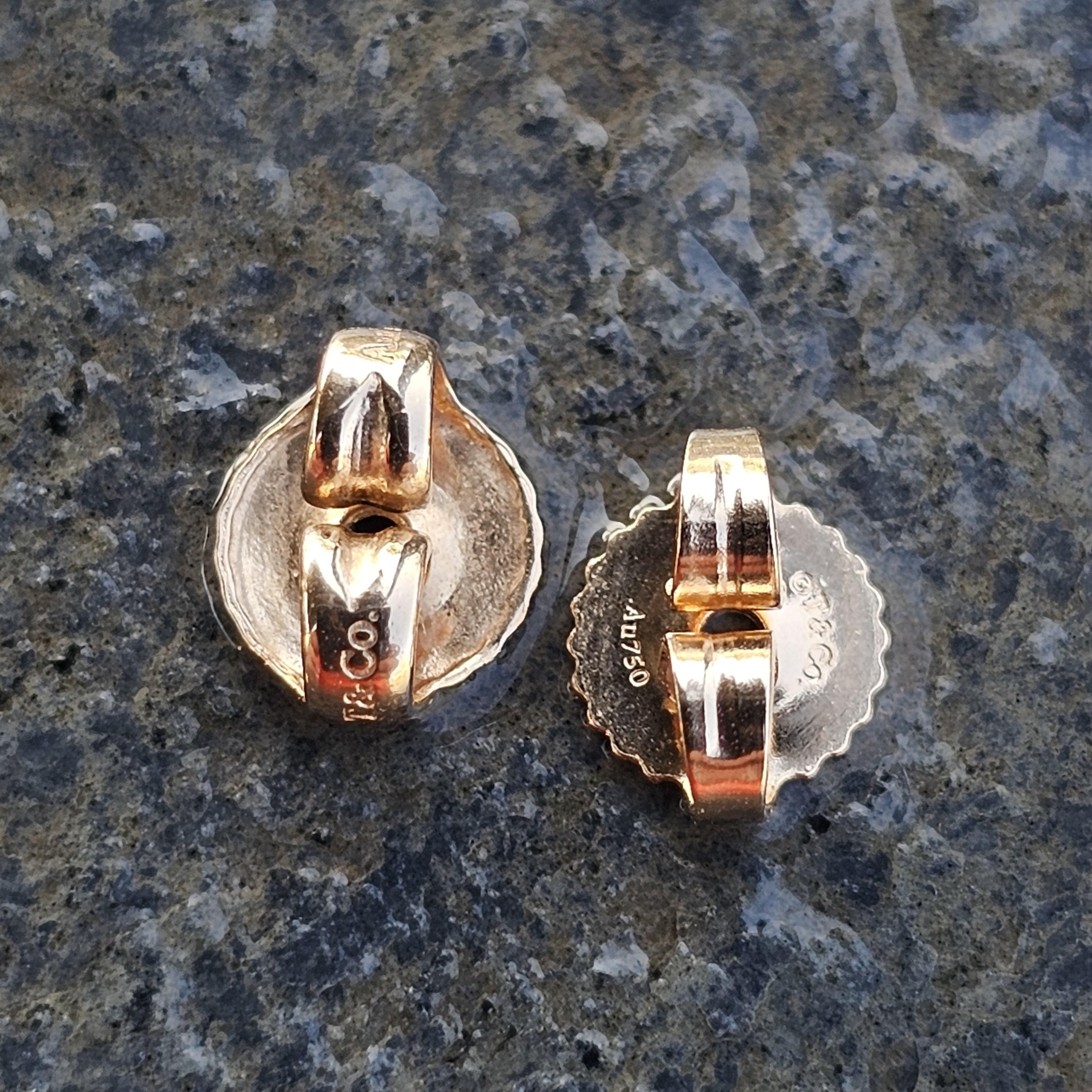 Tiffany & Co. 1837 Diamond Circle Stud Earrings 18k Rose Gold 2