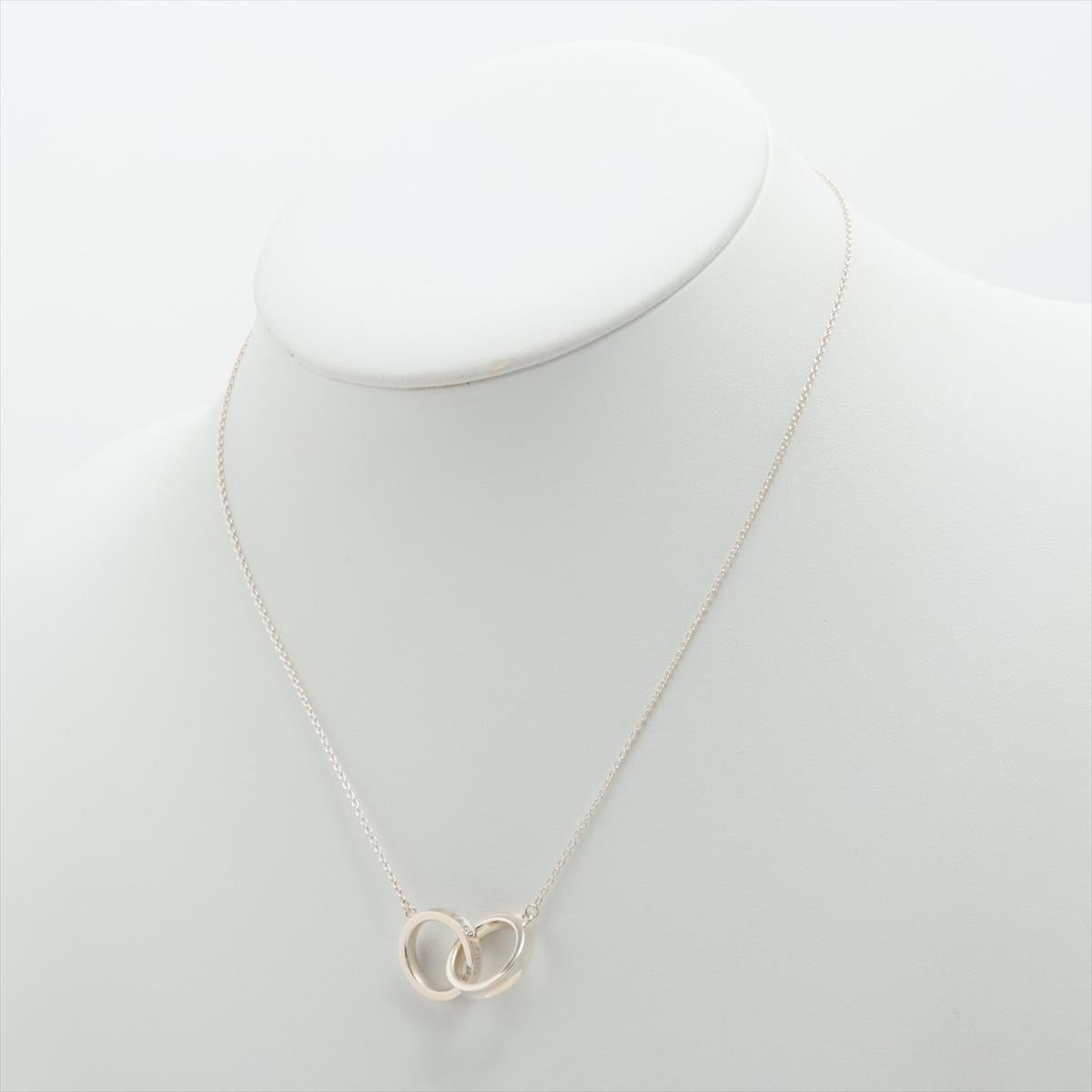 Women's Tiffany & Co. 1837 Interlocking Circle Necklace Silver For Sale