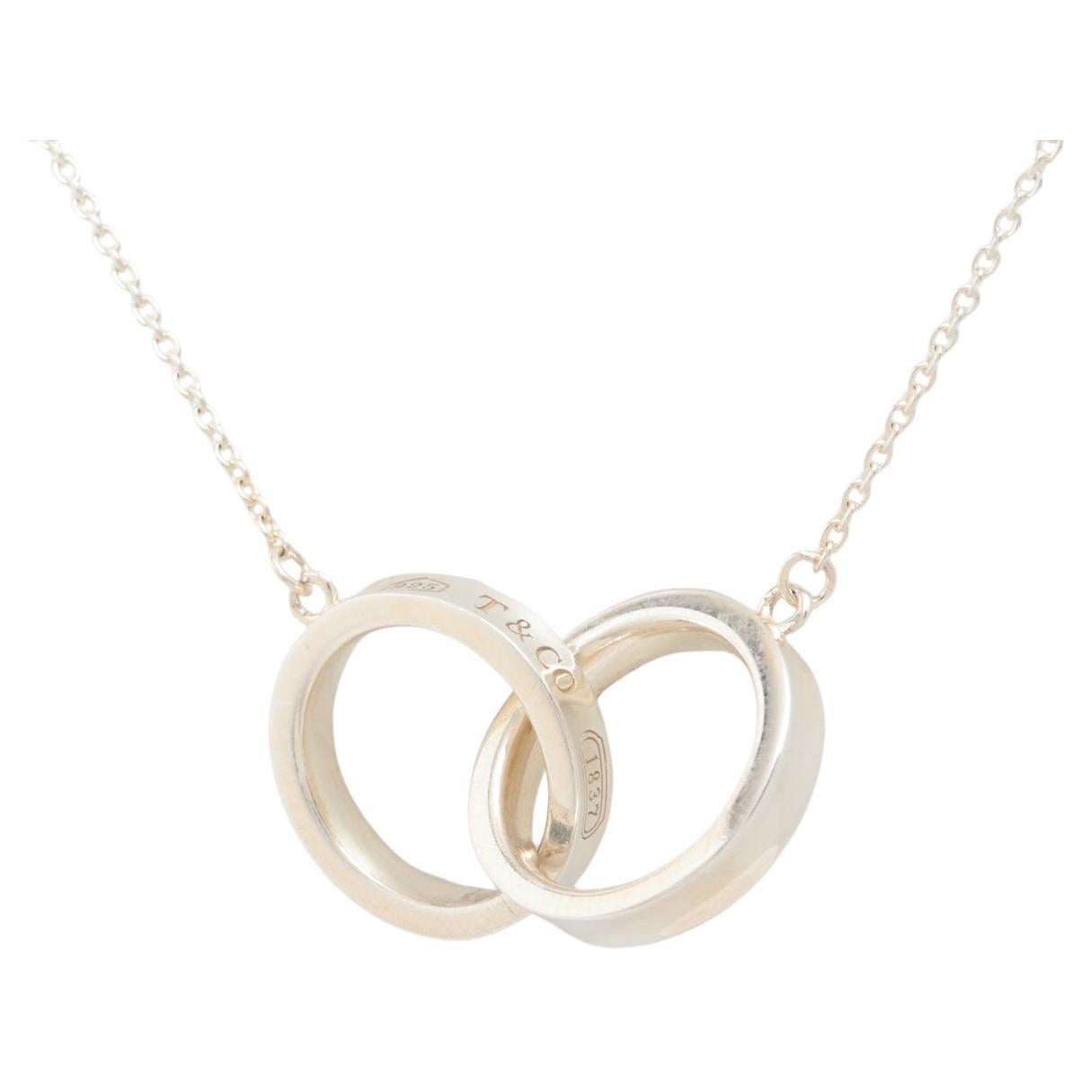 Tiffany & Co. 1837 Interlocking Circle Necklace Silver For Sale
