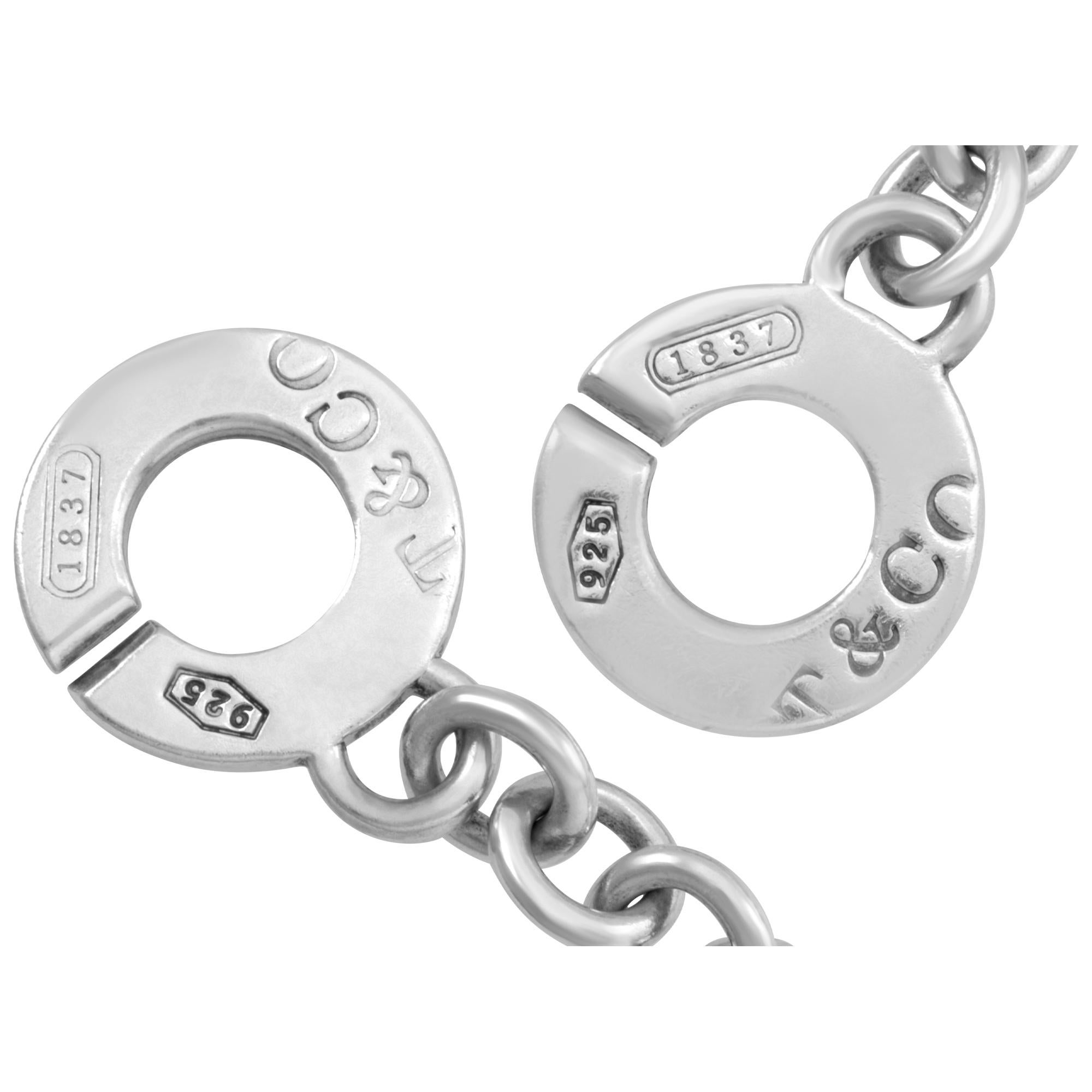 Tiffany & Co. Interlocking circles bracelet in sterling silver. Length 7.25'', width 7mm.