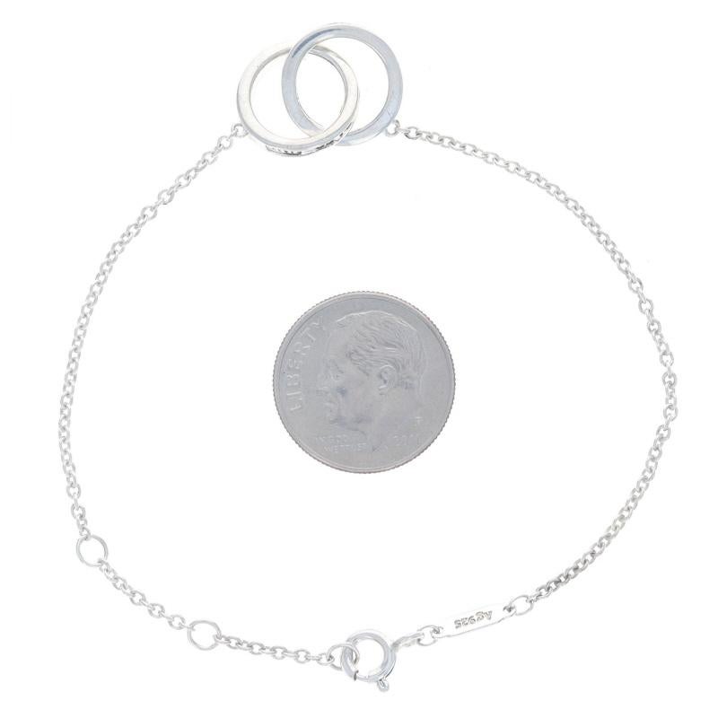 Tiffany & Co. 1837 Ineinandergreifendes Kreisarmband aus Sterlingsilber 925, verstellbar, Tiffany & Co. Damen