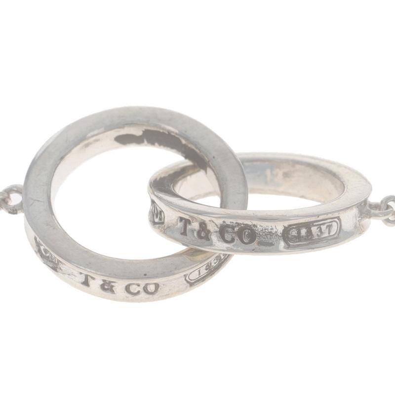 Tiffany & Co. 1837 Ineinandergreifendes Kreisarmband aus Sterlingsilber 925, verstellbar, Tiffany & Co. 1