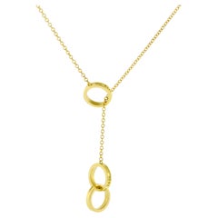 Tiffany & Co 1837 Interlocking Circles Lariat Pendant Necklace
