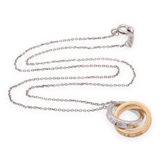 Tiffany & Co. 1837 Interlocking Circles Necklace Sterling Silver & 18K Rose Gold